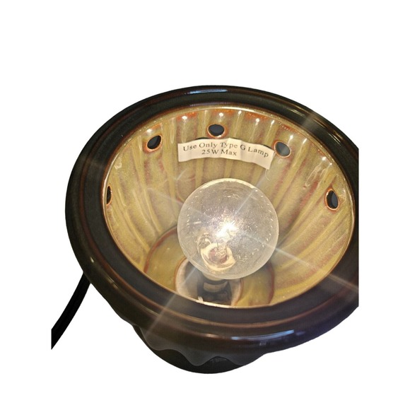 Scentsy PLYMOUTH Leaf Wax Warmer Retired Full Size With Blub 3 Wax Bars Fall - Picture 15 of 16